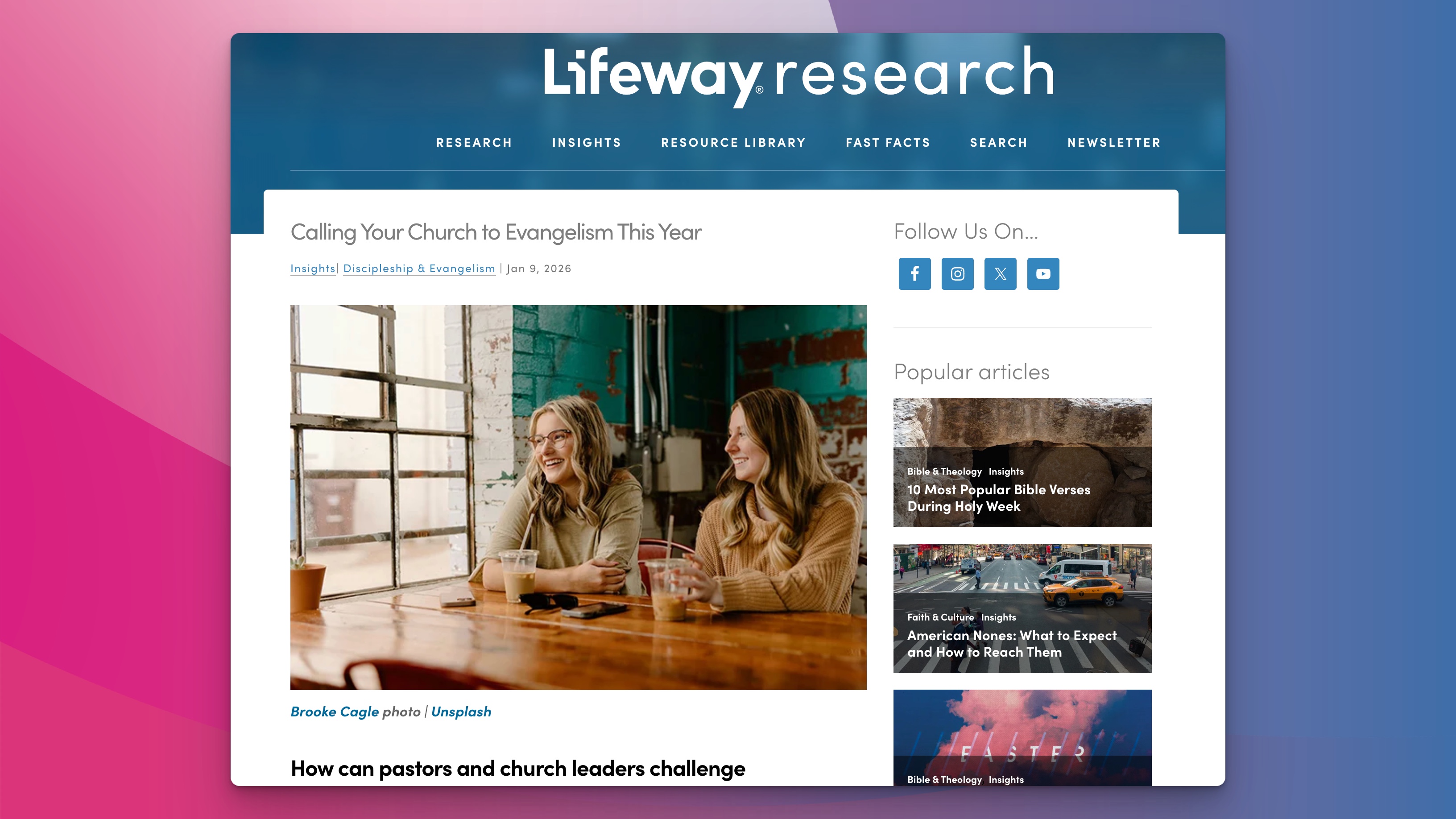 Calling Your Church to Evangelism This Year – Lifeway Research