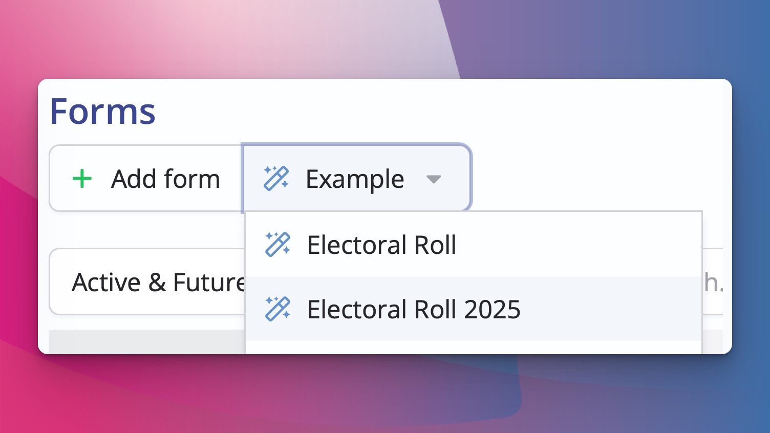 Create a ChurchSuite Form for your CofE Electoral Roll