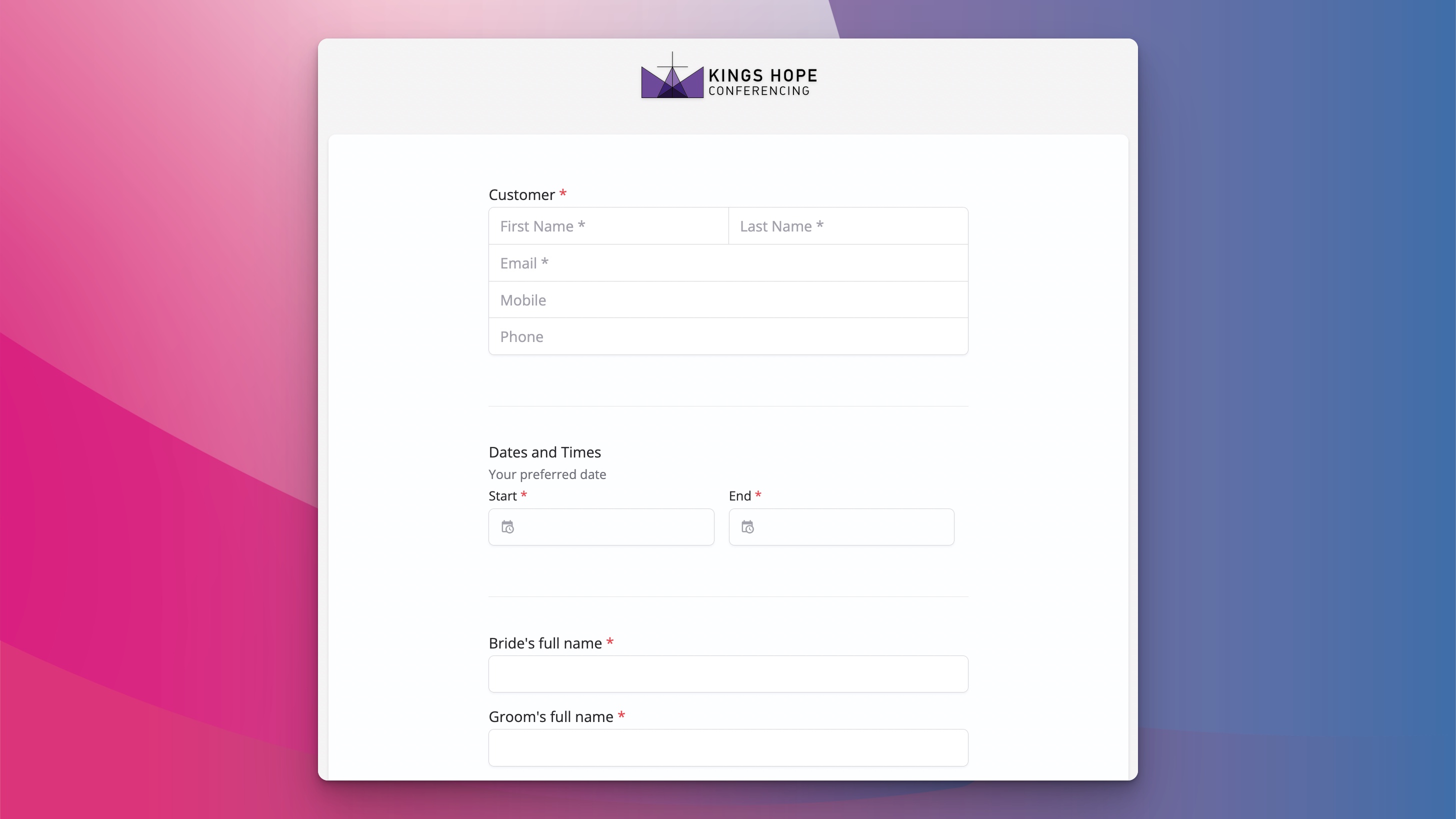 New Enquiry Forms: Booking Your Church’s Resources with Ease