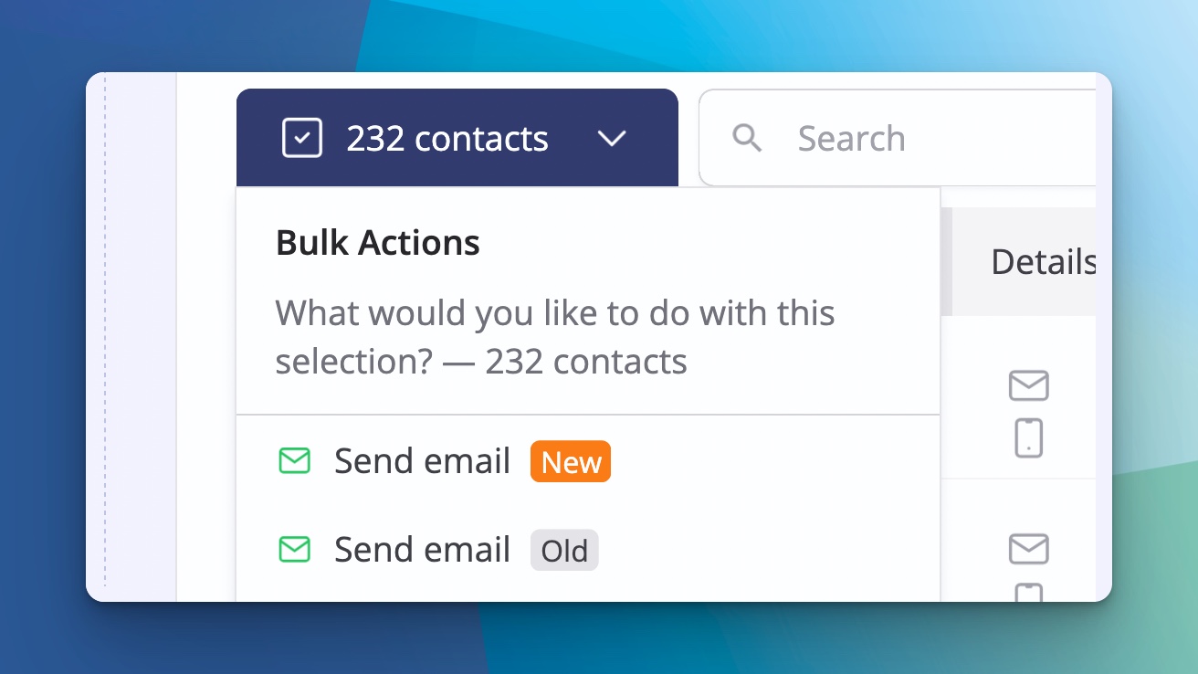 Select the new email compose functionality and try it out in ChurchSuite church management system