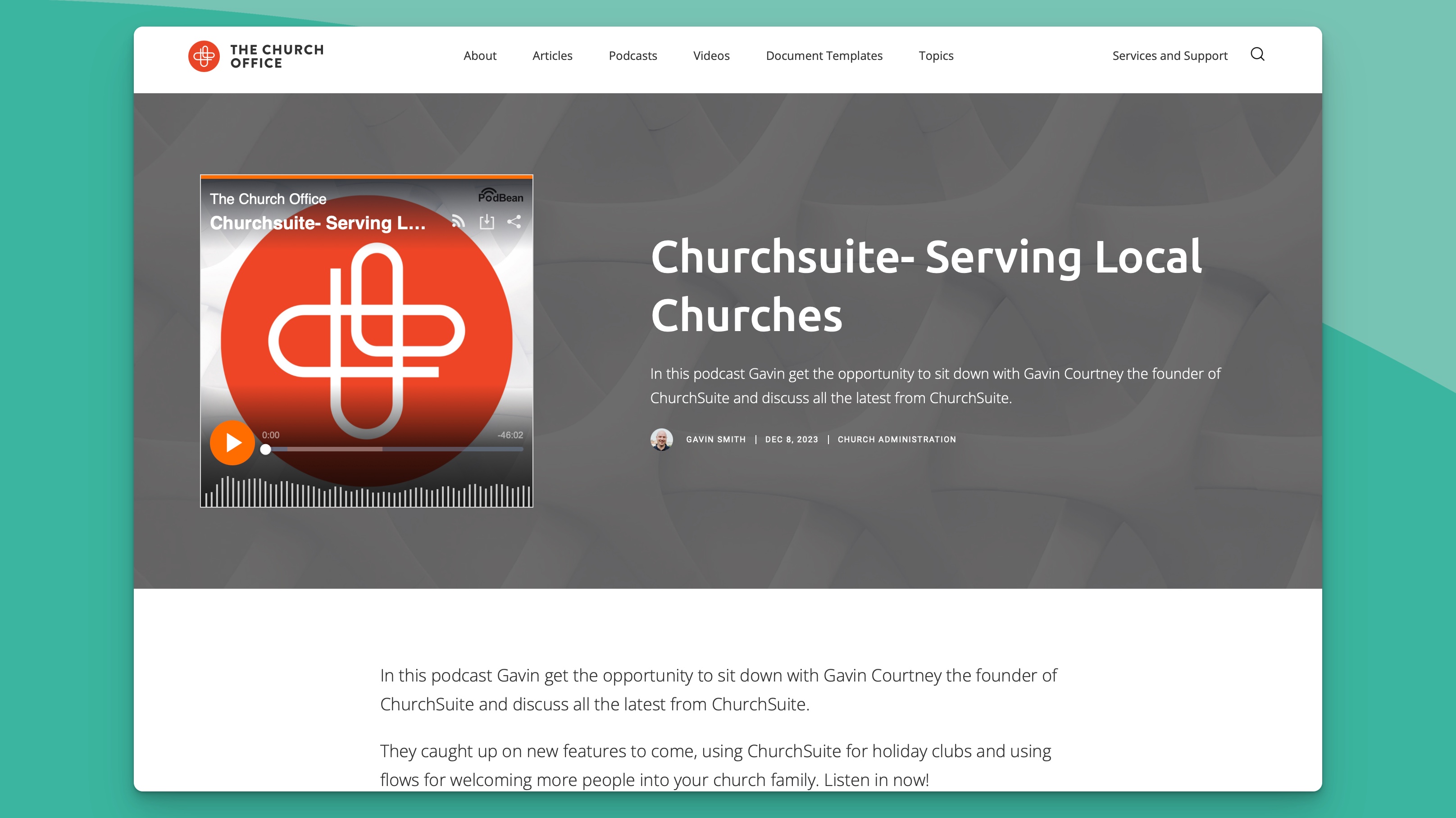 The Church Office Podcast - ChurchSuite